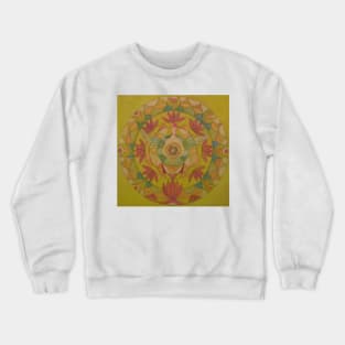 Solar plexus chakra angel free-hand mandala Crewneck Sweatshirt